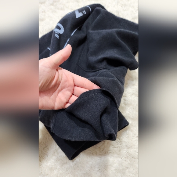 Adidas Cropped Wanderlust Thick Short Sleeve Black Shirt Sz Small Side Pocket - Picture 5 of 13